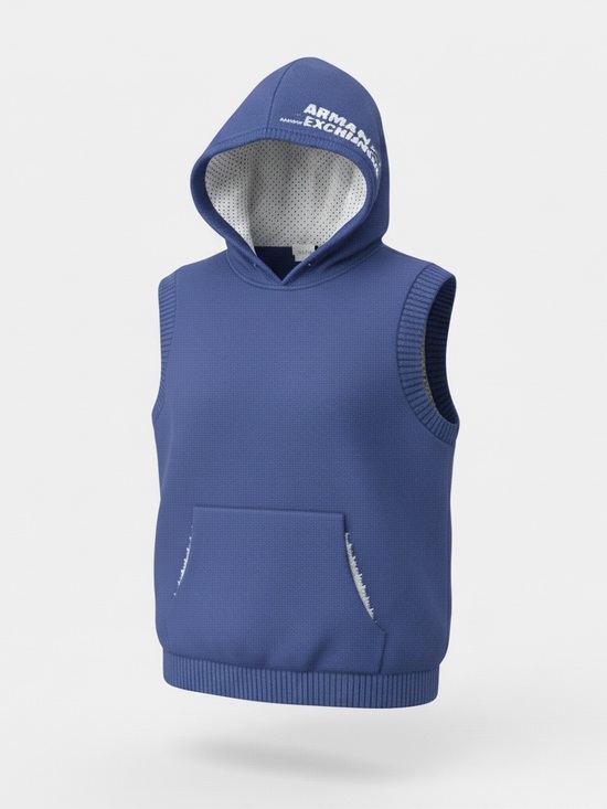 Armani Exchange Sweaters - Armani Exchange Women’s Royal Blue Sleeveless Hooded Sweater
